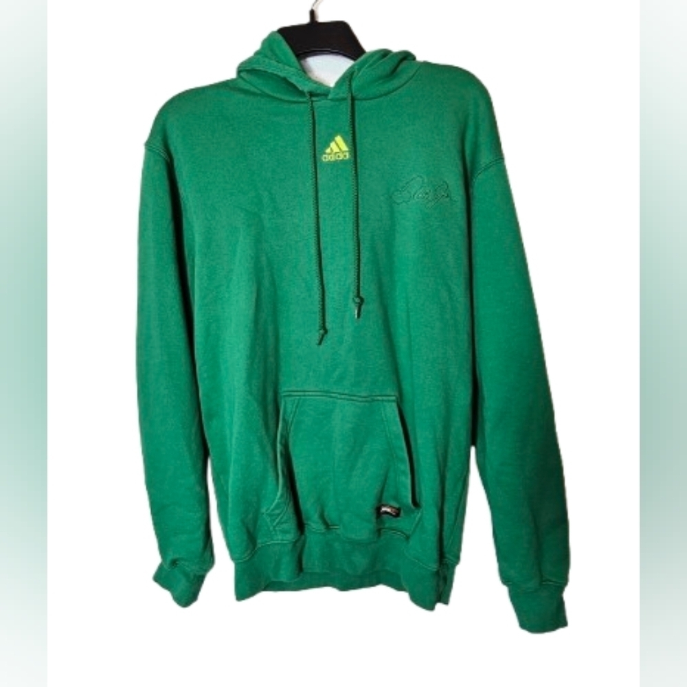 Vintage Adidas and Dale Earnhardt, Jr. collab Green Hoodie Sweat Shirt Size S